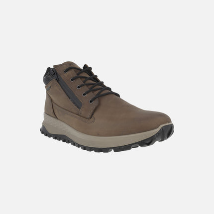 Botas marrones Gore tex con cordones y cremallera