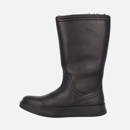 Botas de piel Gisell con forro de pelo