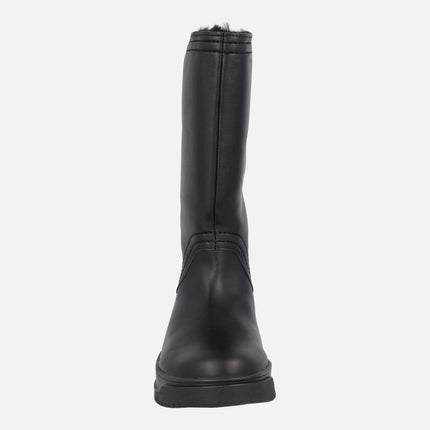 Botas de piel Gisell con forro de pelo