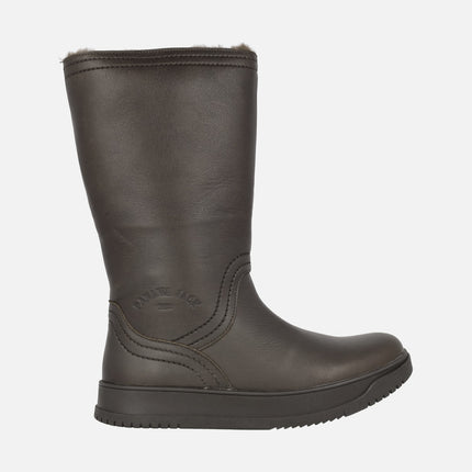 Botas de piel Gisell con forro de pelo