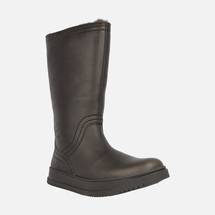 Botas de piel Gisell con forro de pelo