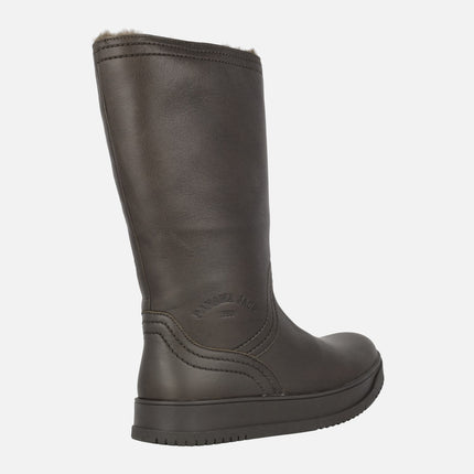 Botas de piel Gisell con forro de pelo