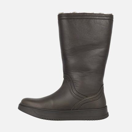 Botas de piel Gisell con forro de pelo