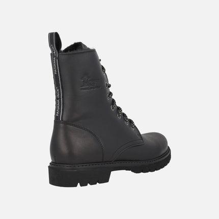 Botas de piel con cordones y forro de pelo Frisia