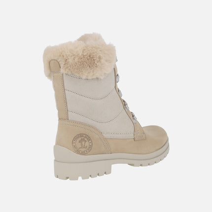 Botas de cordones con forro de pelo Tuscani B28 Crudo