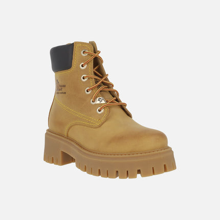 Botas Cleo B1 en napa vintage con tacón y plataforma