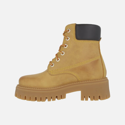 Botas Cleo B1 en napa vintage con tacón y plataforma