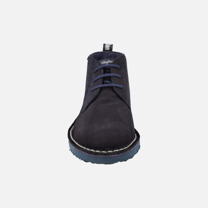 Botines de cordones en ante para hombre
