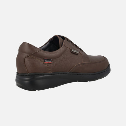 Zapatos de piel con cordones y membrana impermeable para hombre