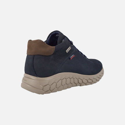 Deportivos abotinados para hombre en nobuck con membrana impermeable
