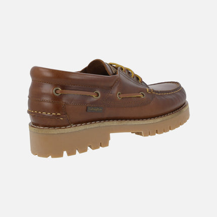 Nauticos clásicos para hombre en piel marrón