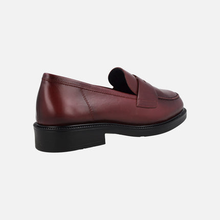 Mocasines clásicos de piel para mujer con antifaz