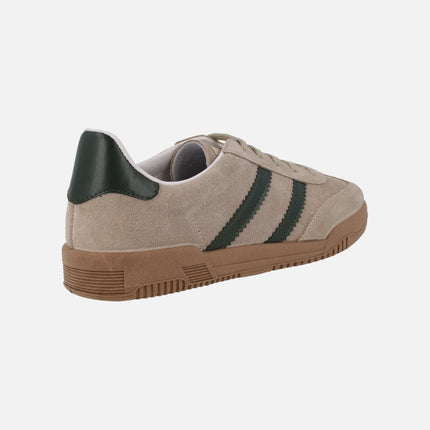 Zapatillas deportivas para mujer en serraje con piso caramelo