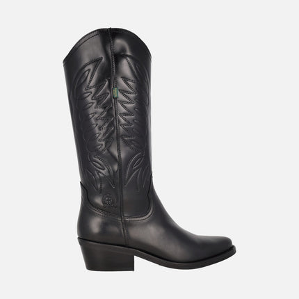 Botas de piel estilo cowboy con bordados DKT67