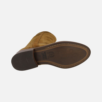 Botas altas estilo cartujanas en serraje oil capuccino B13 de Dakota