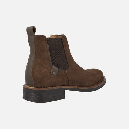 Chelsea boots for men in brown suede