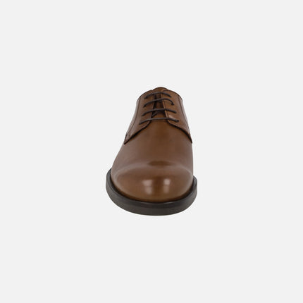 Zapatos lisos de piel para hombre con cordones
