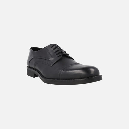 Zapatos de piel para hombre con puntera pespunteada