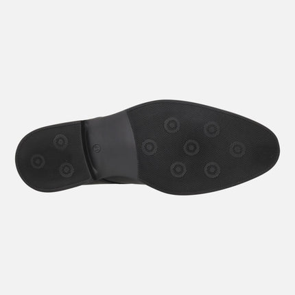 Zapatos de cordones blucher pala lisa en piel negra