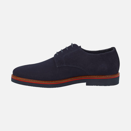 Zapatos estilo blucher para hombre en piel serraje