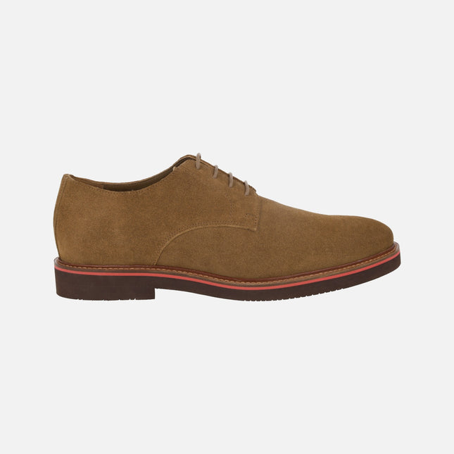 Zapatos estilo blucher para hombre en piel serraje