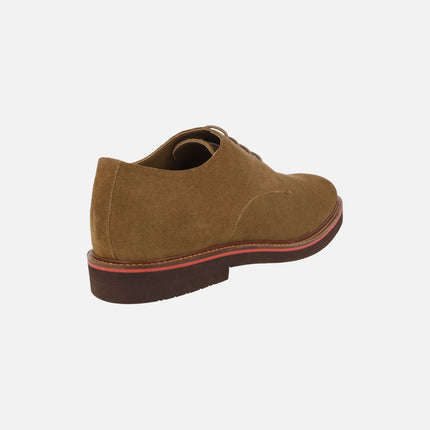 Zapatos estilo blucher para hombre en piel serraje