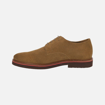 Zapatos estilo blucher para hombre en piel serraje
