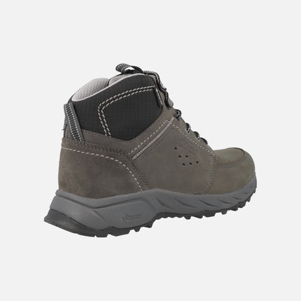 Men's lace-up boots in gray nubuck Montreal 03 Gore tex