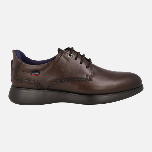 Zapatos de piel con cordones para hombre con sistema de calzado fácil