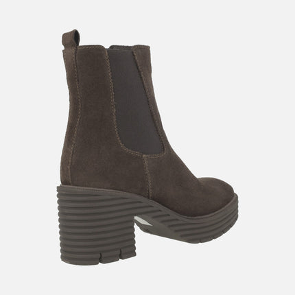 Botines de tacón con elástico y cremallera modelo Gladys