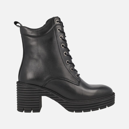 Botines de tacón y plataforma con cordones y cremallera Faren