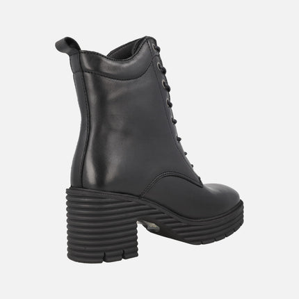 Botines de tacón y plataforma con cordones y cremallera Faren