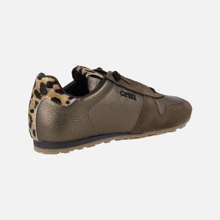 Zapatillas deportivas Cetti en metalizado bronce con piso fino