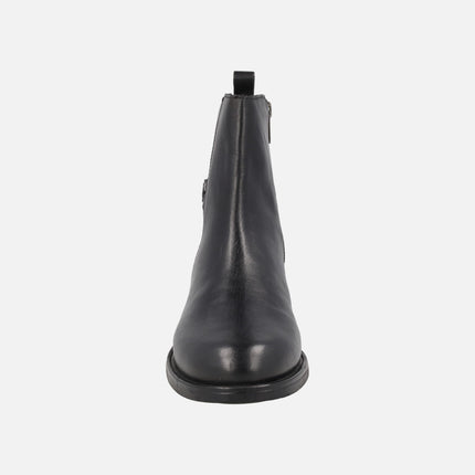 Botines con hebilla metálica para mujer