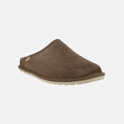 Zapatillas de casa descalzas para hombre en piel serraje DUX