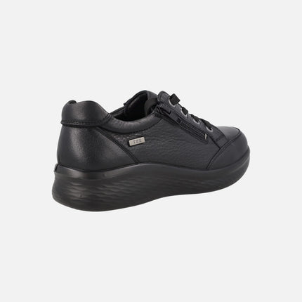 Zapatos deportivos negros de piel con membrana TEX