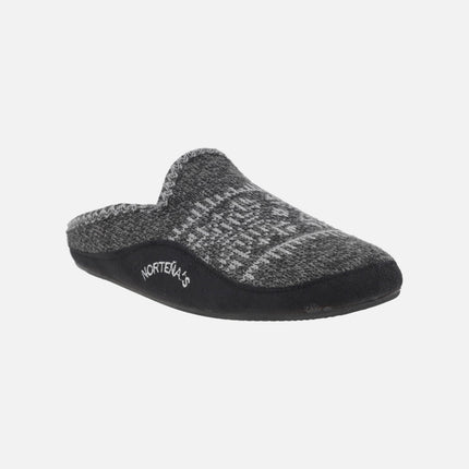 Zapatillas de casa descalzas para hombre en lana gris