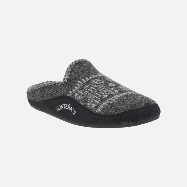 Zapatillas de casa descalzas para hombre en lana gris