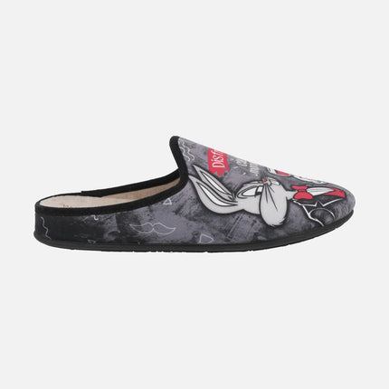 Zapatillas de casa descalzas para hombre Bugs Bunny frase