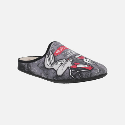 Zapatillas de casa descalzas para hombre Bugs Bunny frase