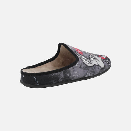 Zapatillas de casa descalzas para hombre Bugs Bunny frase