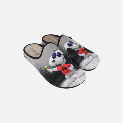 Zapatillas de casas descalzas para hombre Snoopy cool