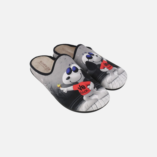 Zapatillas de casas descalzas para hombre Snoopy cool