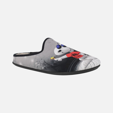 Zapatillas de casas descalzas para hombre Snoopy cool