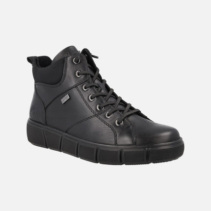 Botines negros de piel con membrana impermeable