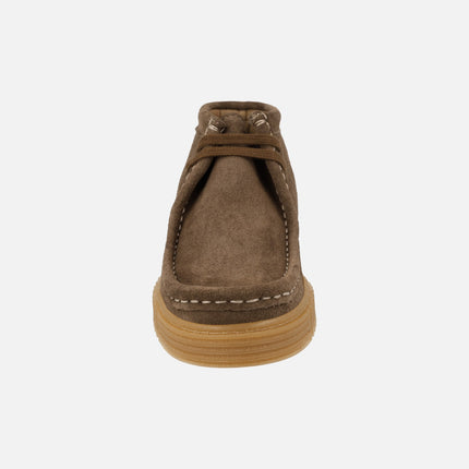 Botines para hombre estilo wallabee en serraje modelo ANT