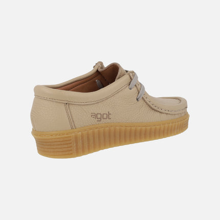 Zapatos de piel con cordones estilo wallabee modelo Moth