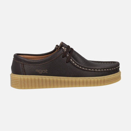 Zapatos de piel con cordones estilo wallabee modelo Moth