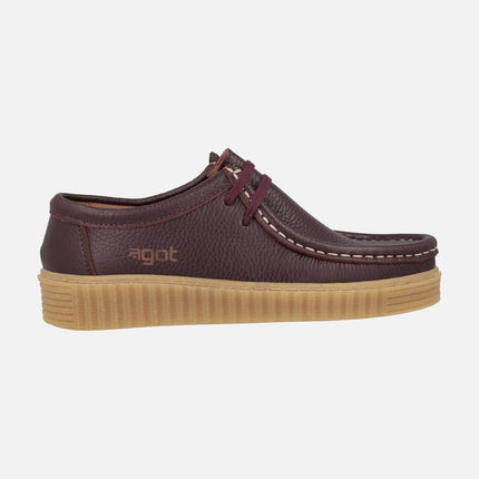 Zapatos de piel con cordones estilo wallabee modelo Moth