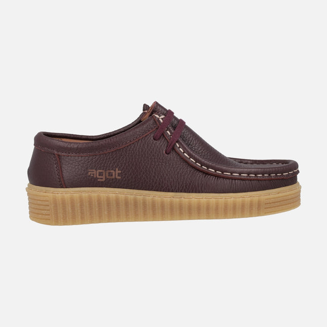 Zapatos de piel con cordones estilo wallabee modelo Moth
